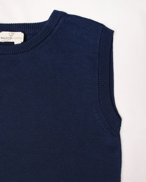 Gilet girocollo in puro cotone bio bimbi