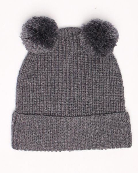 Berretto doppio pon pon pura lana merino