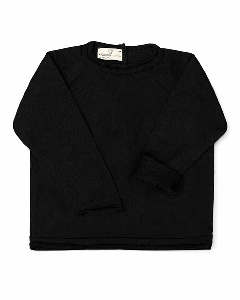 Girocollo raglan basico in pura lana merino ragazzi